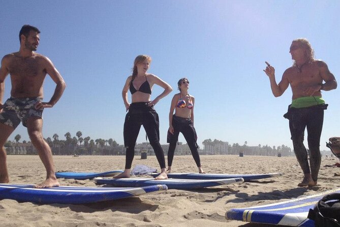 1.5 Hr. Shared Surf Lesson - The beach setting at the Venice-Santa Monica border