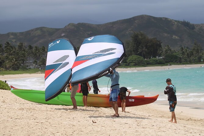 #1 eFoil 1.25 hr or 2 hr wing foil or windsurf or kayak lesson - The gear is a real part of the value