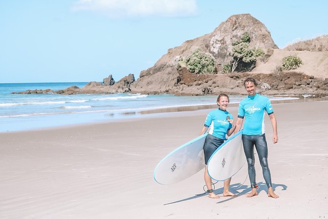 2 Hour Surf Lesson - Te Arai Beach - Key points at a glance