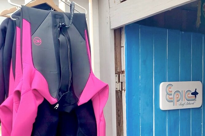 2 Hours Surf Rentals in Costa da Caparica - Getting changed, storing valuables, and heading into the water