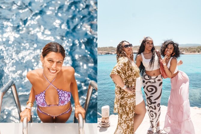 5 Hour Adults Ibiza Boat Trip + lunch, 6 drinks, SUP Boards & DJ - Lunch, drinks, and the onboard DJ