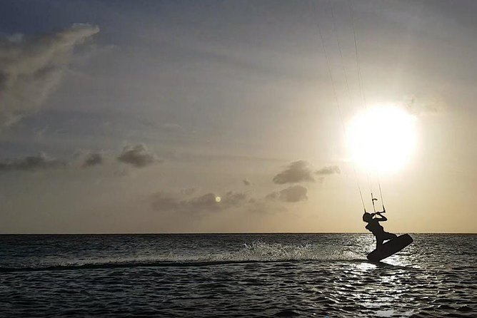 A little Taste of Kiteboarding - Moving into the water at St. Joris Bay