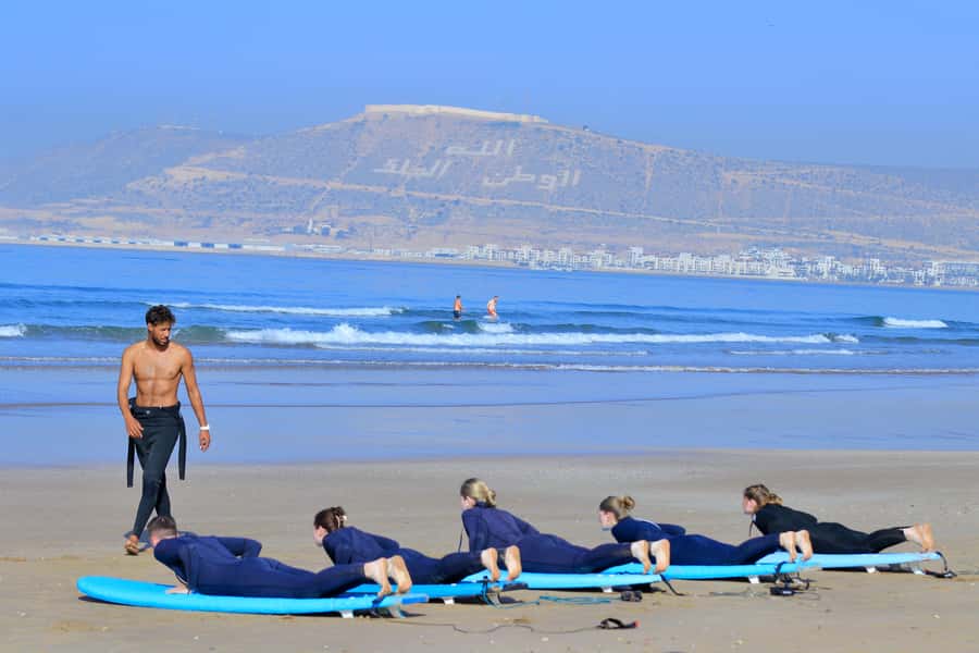 Agadir: 2h Surf Lesson with Local Instructors - Sand practice before the water