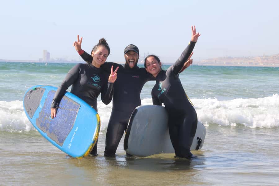 Agadir: Beginner Surf Lesson – Equipment Included - In the water: knee-to-waist-deep whitewater
