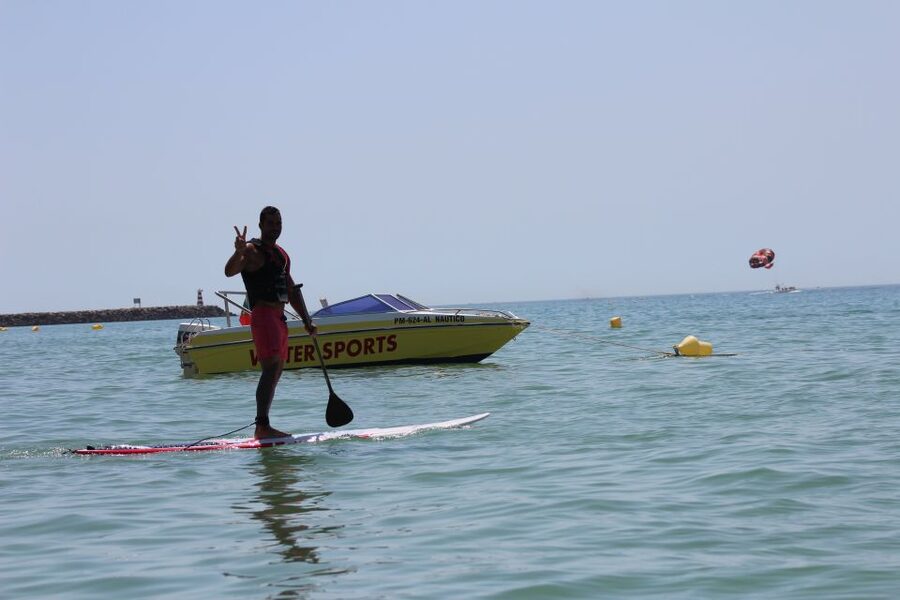 Albufeira: 1 Hour Stand-Up Paddleboard Experience - Learning to balance before paddling out