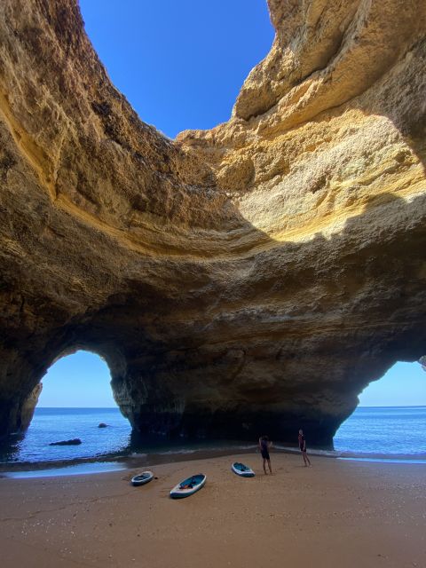 Algarve: Benagil Caves SUP Tour since 2016 - Smaller caves, fossils, and the return route