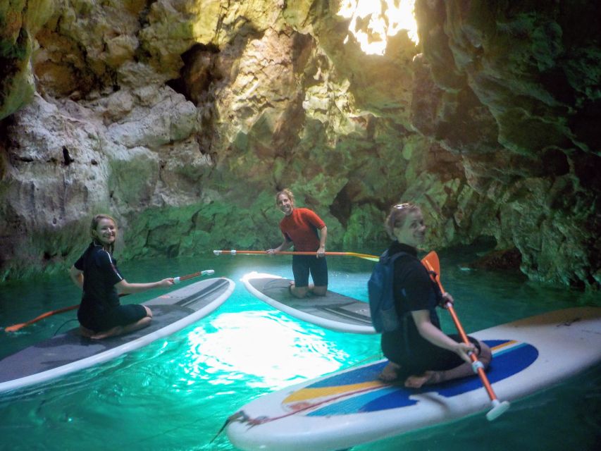 Algarve: Stand Up Paddle Tour w/ Snorkeling to Ingrina Caves - Optional cliff jumping, with an easy alternative