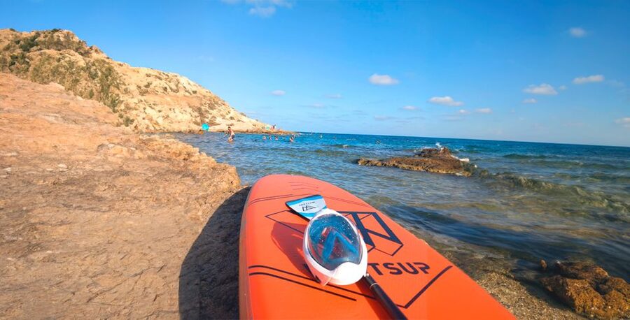 Alicante: E-Bike, Snorkeling and Paddle Surf Tour - Riding toward Playa del Postiguet