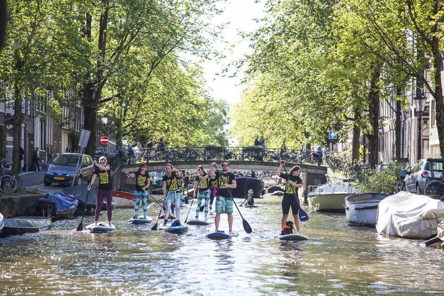 Amsterdam: 2-Hour Stand Up Paddle Board Tour - Starting beside the windmill at Brewery het IJ