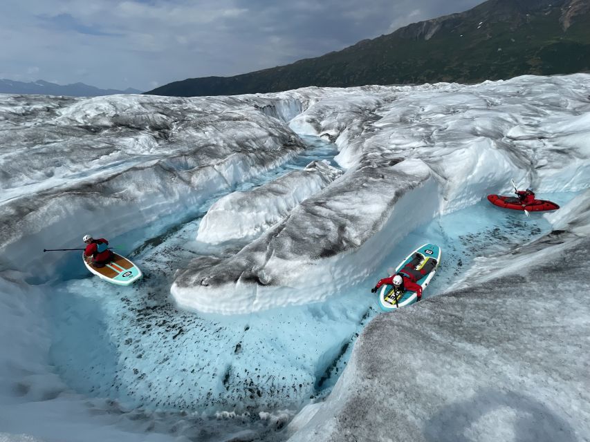 Anchorage: Knik Glacier Helicopter and Paddleboarding Tour - The cold-water jump