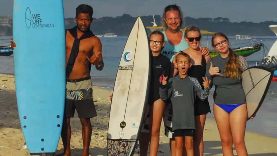 Bali: Nusa Lembongan Surf Lesson for All Levels - Beach practice before the ocean session