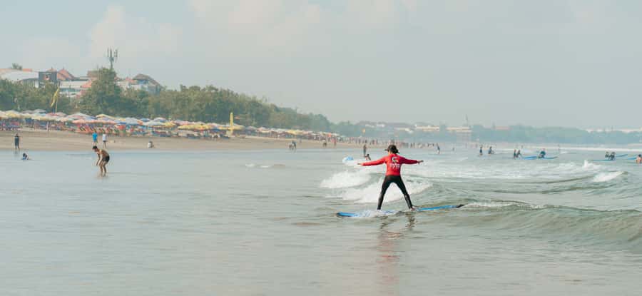 Bali: Surfing Lesson at Legian Beach by Tio Surf - Meeting the instructor at Legian Beach