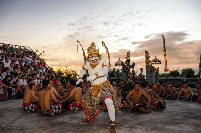 Bali: Surfing Lesson with Southern Beaches Tour & Kecak Show - The Kecak Dance at sunset