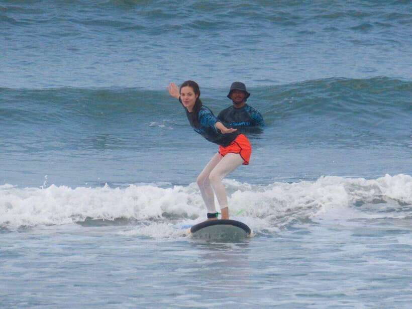 Bali: Surfing Lesson with Southern Beaches Tour & Kecak Show - Jimbaran seafood after dark