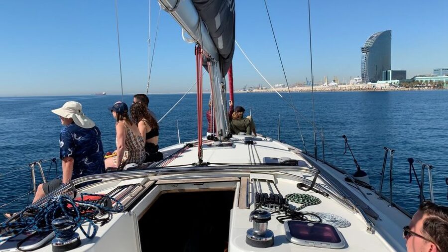 Barcelona: 2-Hour Sailboat Tour with Paddle Boarding - Swimming, paddle boarding, and floating toys