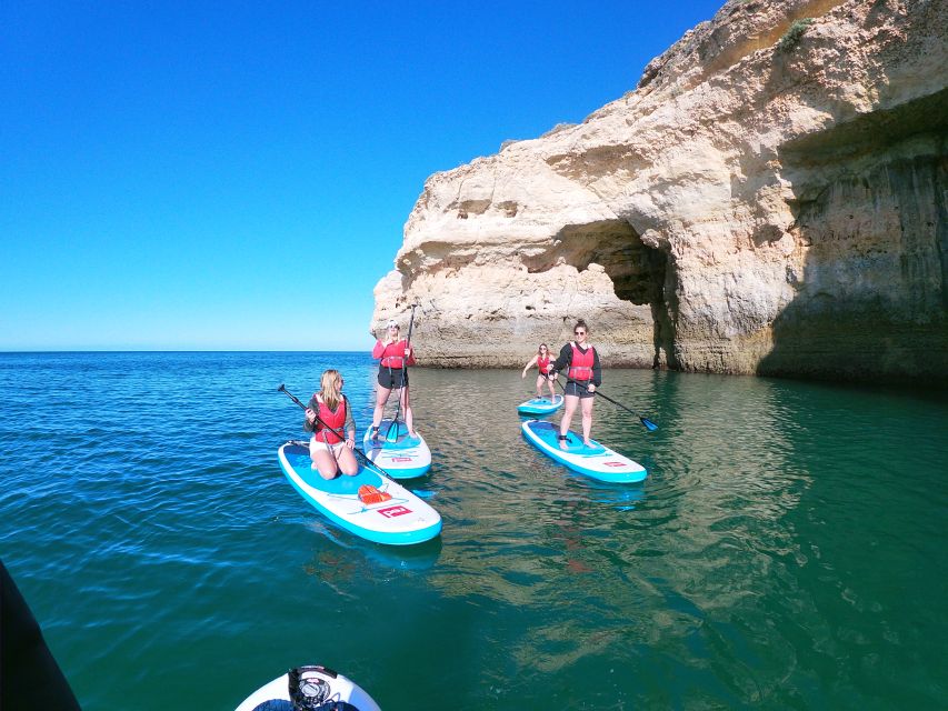 Benagil: Benagil Cave Stand Up PaddleBoard Tour at Sunrise - The first paddle from Benagil Beach