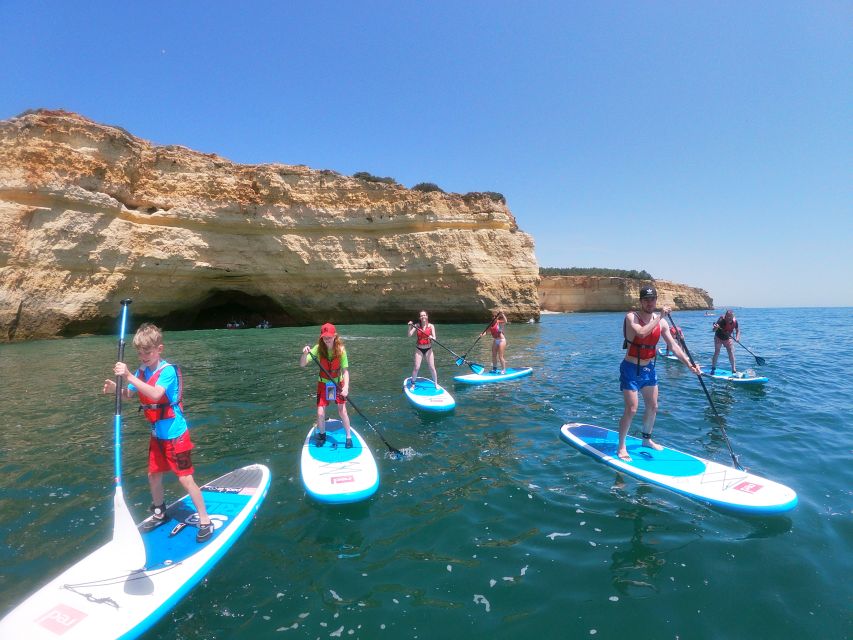 Benagil: Benagil Cave Stand Up PaddleBoard Tour at Sunrise - Entering Benagil Cave by paddleboard