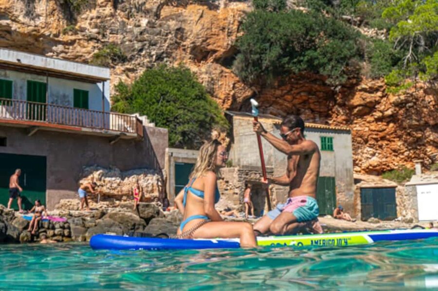 Cala Llombards o Cala Santany & Es Pontas Snorkel and SUP - Pickup from six Mallorca areas