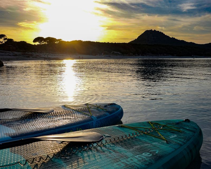 Cala Rajada: Stand Up Paddle Sunset Tour - The cave, rocks, and possible swim stop
