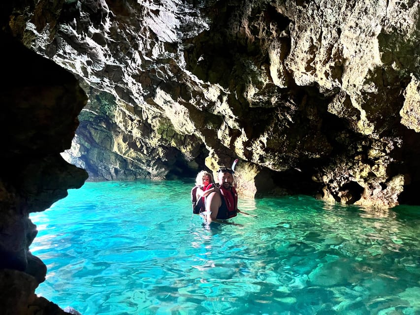 Cala Tango: Marine Reserve Cave & Snorkel Paddle Board Tour - Cala Tangó and the cliff-jump choice