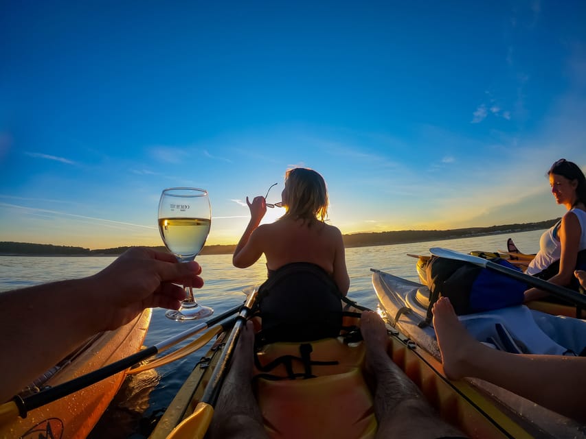 Cape Kamenjak: Sunset Kayak/SUP Wine Tour - Wine on the water at golden hour