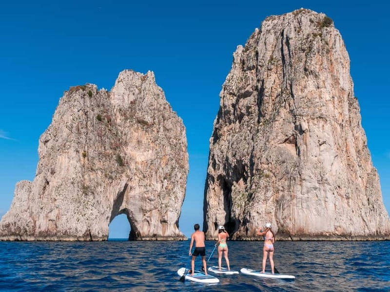 Capri: Caves and Beaches Paddle Board Tour with Photos - The Marina Piccola lesson for first-time paddlers