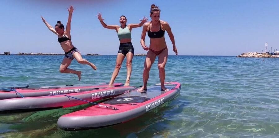 Chania: Morning or Sunset Stand-up Paddleboard Pilates - What the One-Hour Class Feels Like