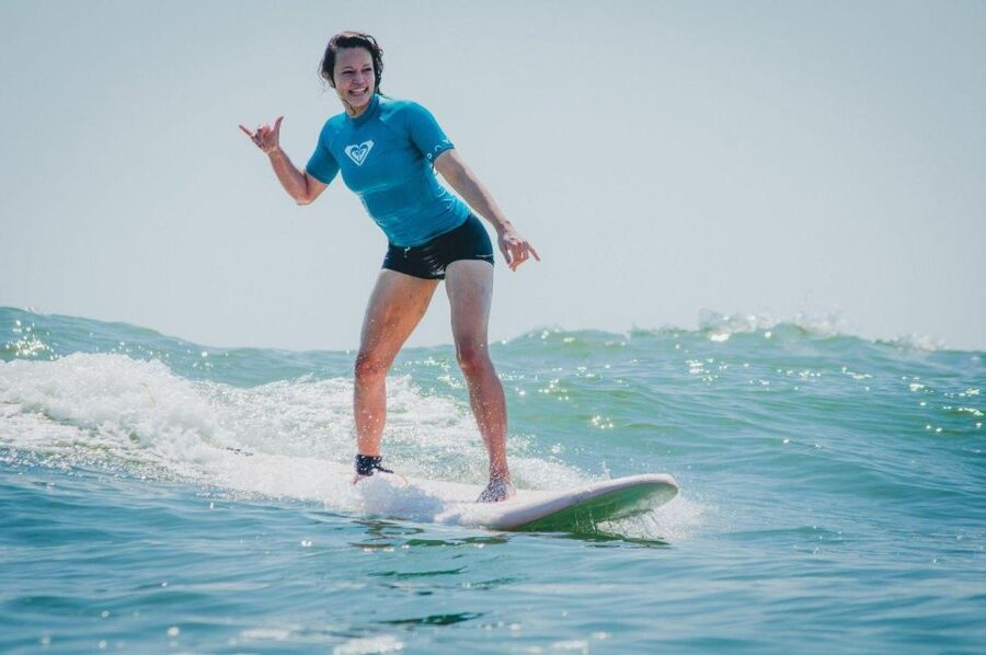 Cocoa Beach: Surfing Lessons & Board Rental - Catching broken waves first