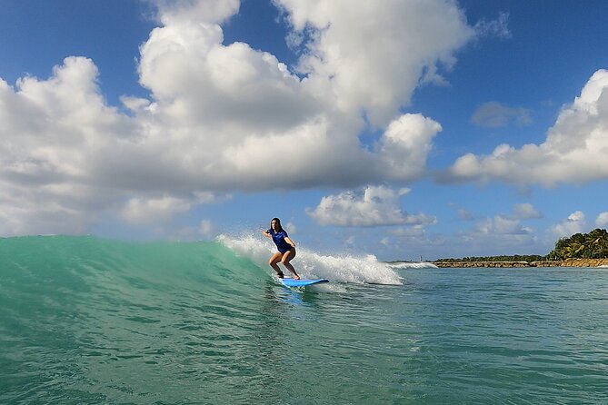 Come and learn to surf at the best surf spots in Guadeloupe. - The $47.74 price: good value for a first lesson