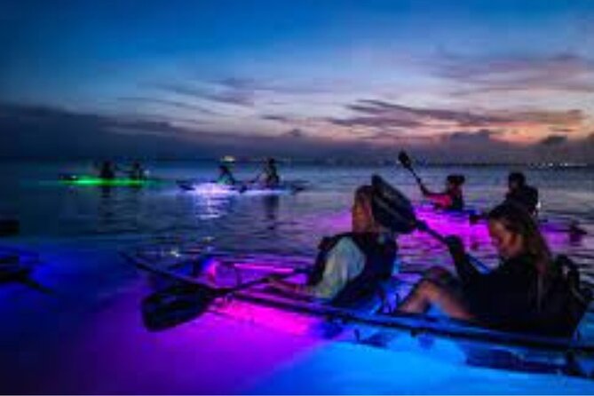Date Night LED Glow Clear Kayak or Paddleboard & Champagne - Pictures without keeping your phone in your hand