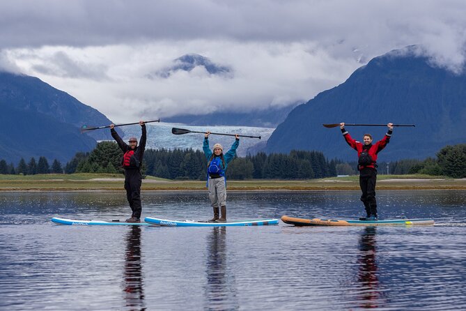Dry-Suit Paddle board in Juneau with Mendenhall Glacier Views - A small group makes the instruction better