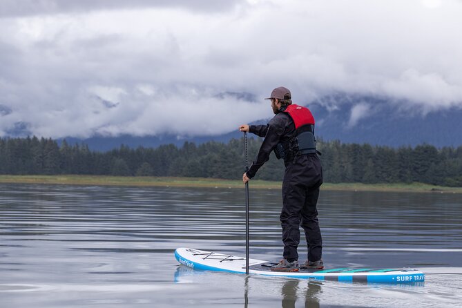 Dry-Suit Paddle board in Juneau with Mendenhall Glacier Views - From the cruise dock to the Juneau wetlands