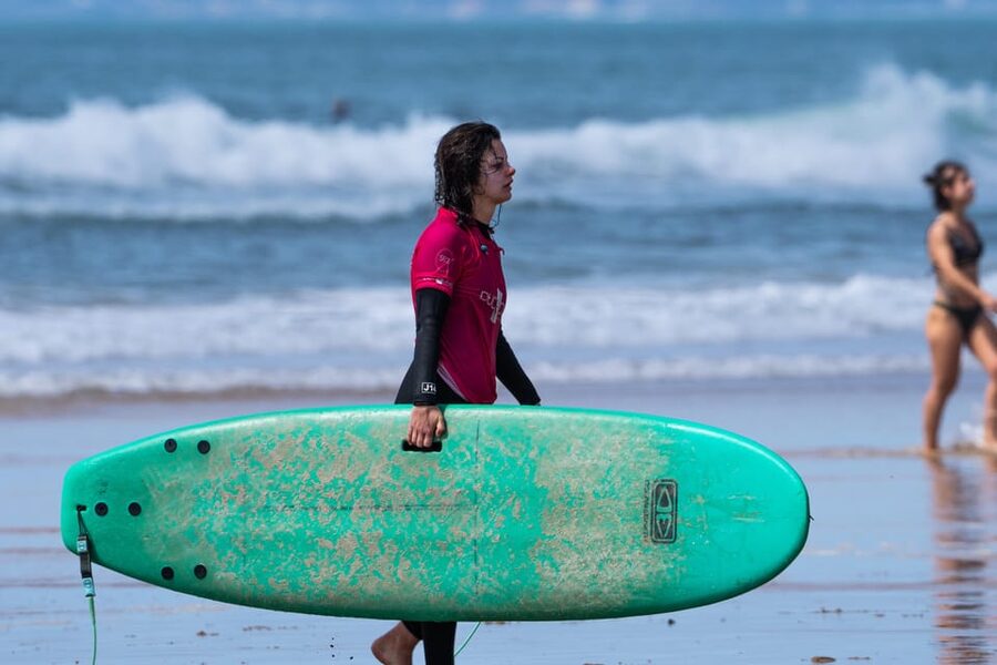 Duckdive - Surf Class in Caparica - Finding the school at Praia do Castelo