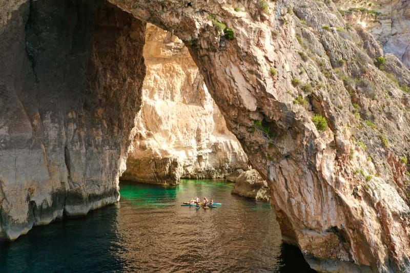 Explore Malta’s Blue Grotto by SUP - Getting comfortable on the paddleboard