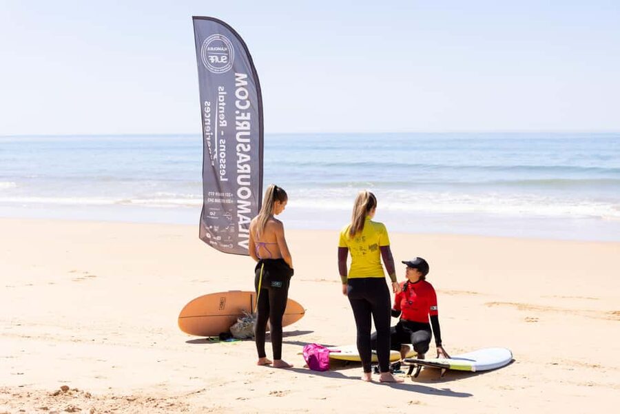Falésia Beach Surf Class in Small Group + Hot Shower - Equipment, changing space, and the hot shower