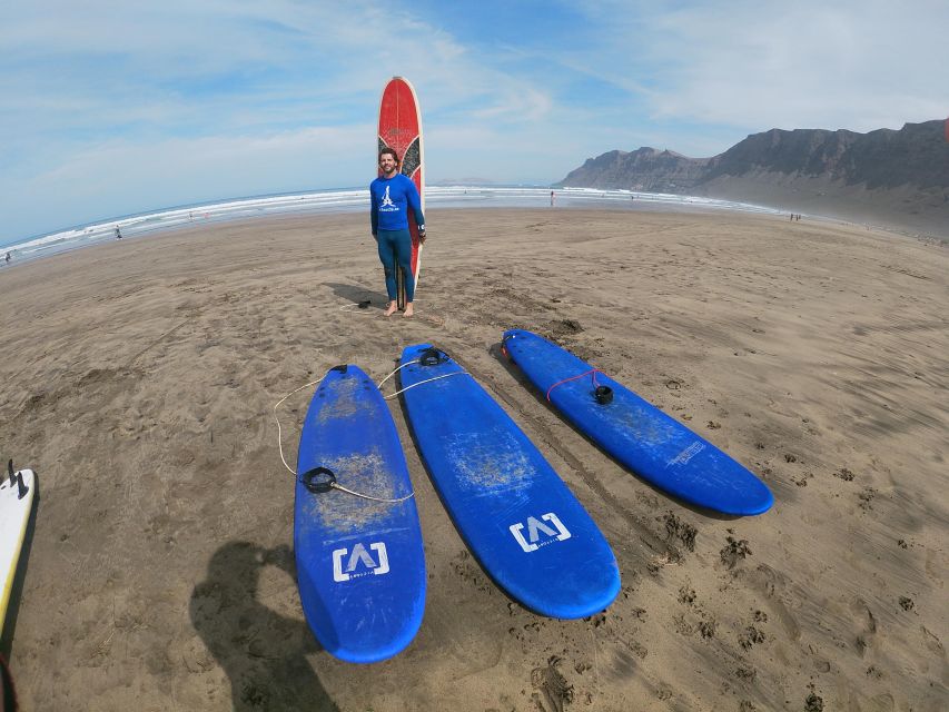 Famara Beach: Surfing Lessons with Videos - From hotel pickup to beach briefing