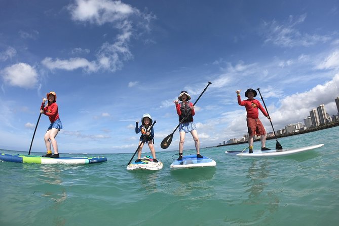Family Stand Up Paddle Lesson with Waikiki Courtesy Shuttle - From Waikiki Pickup to the Ohana Surf Center
