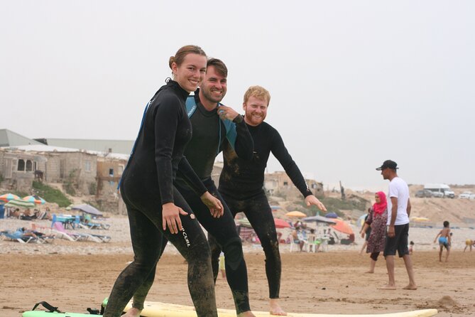 From Agadir: Taghazout Full-Day Surf Lesson with Lunch & Transfer - The first water session, around 10 am