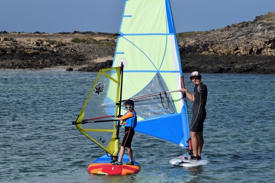 From Corralejo: Small Group Windsurfing Class in El Cotillo - What the water session feels like