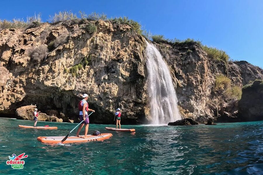 From Nerja: Guided Paddle Surf Cliffs and Maro Waterfall - Starting at Burriana Beach with a short SUP lesson