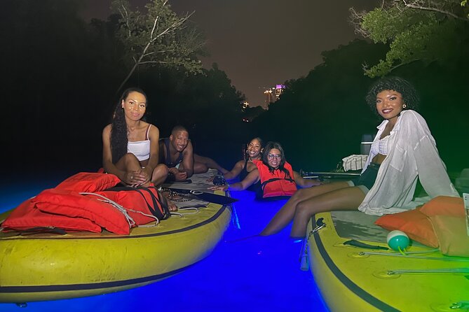 Giant Glow Paddleboarding the Downtown Skyline with Bats - Sunset, bats, and a glowing paddle home