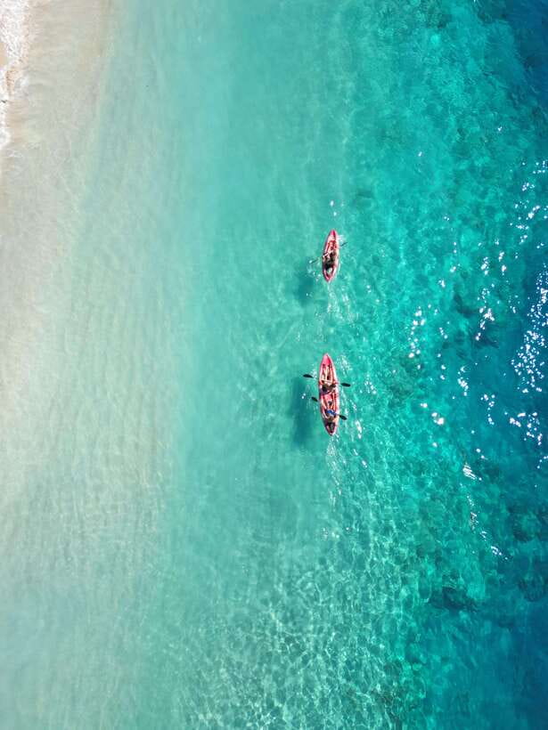 Gili sunrise stand-up paddle boarding (drone photoshoot) - Paddling toward sunrise around the three Gilis