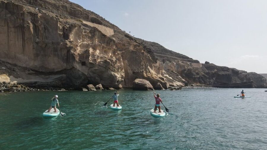 Gran Canaria : 2h Stand Up Paddle board lessons - Seeing Arguineguín from the water