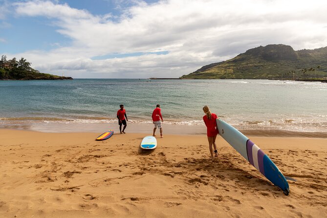 Group Surf Lesson at Kalapaki Beach - The Water Work: Paddling, Catching Waves, and Standing