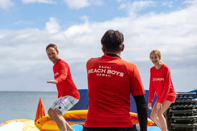 Group Surf Lesson at Kalapaki Beach - Getting Ready for a 90-Minute Lesson
