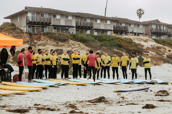 Group Surf Lesson - The briefing before the water