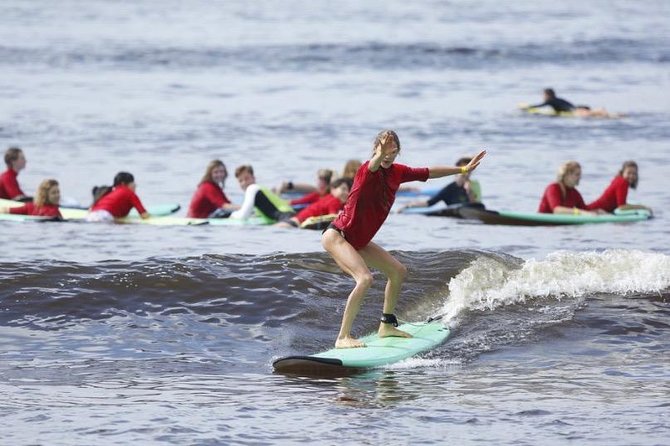 Group Surfing Lessons Kool Katz 1 day - Terry, Tez, Shane, and Jeremy set the tone
