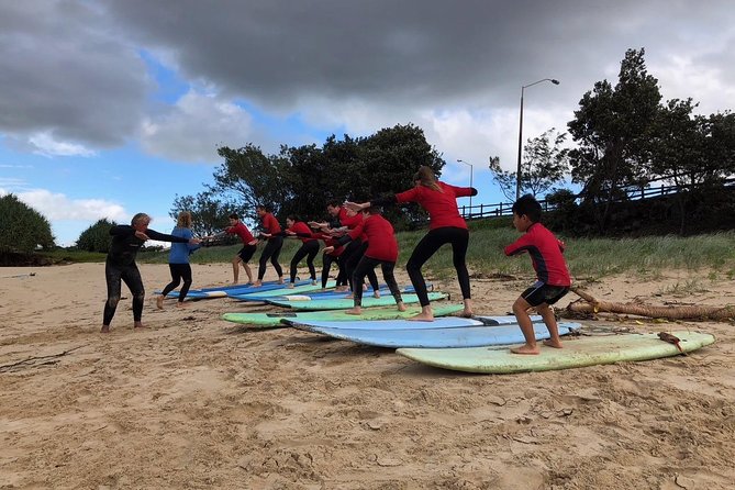 Group Surfing Lessons Kool Katz 1 day - Pat Morton Lookout and the changing beach location