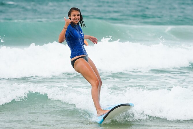 Half Day Guided Surf Lesson in Byron Bay - Catching your first waves