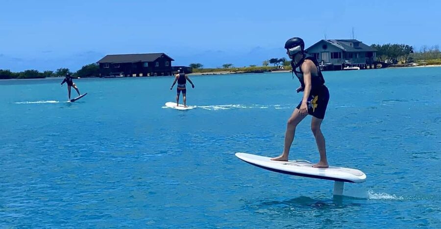 Hawaii: Electric Hydrofoil Surfing Solo Lesson - The first 30 minutes: simulator, safety, and control